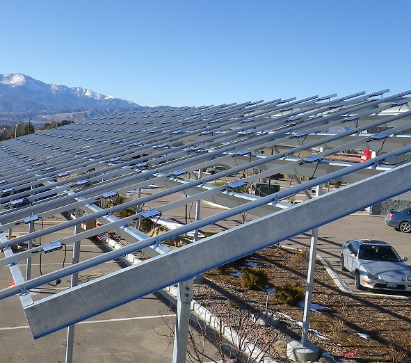 Solar carport frame